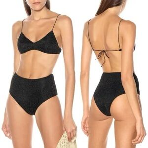 Oseree Lumiere High Rise Bikini black